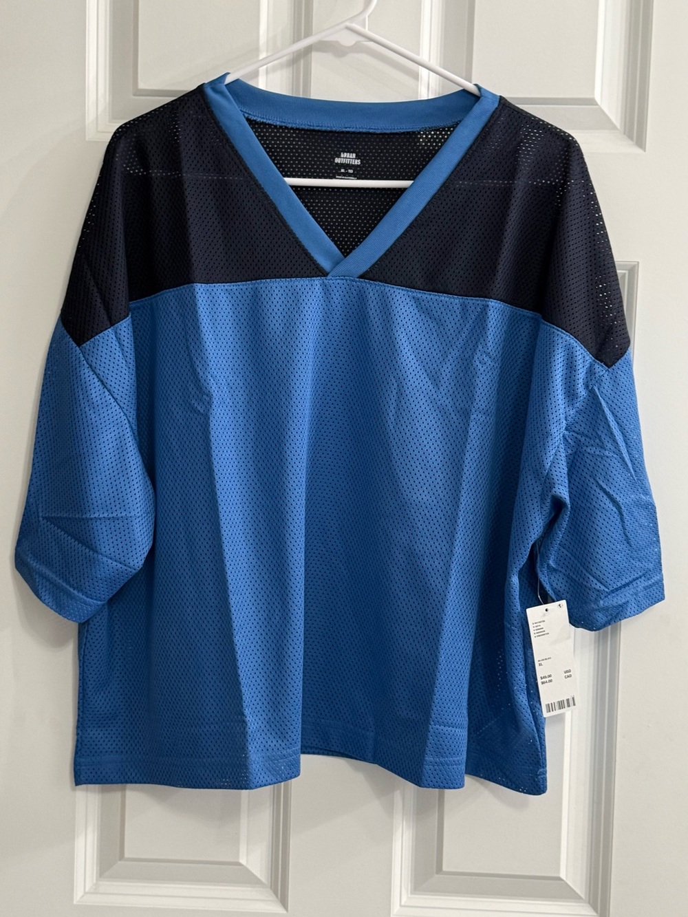 Urban Outfitters Blue Mesh Crop Top